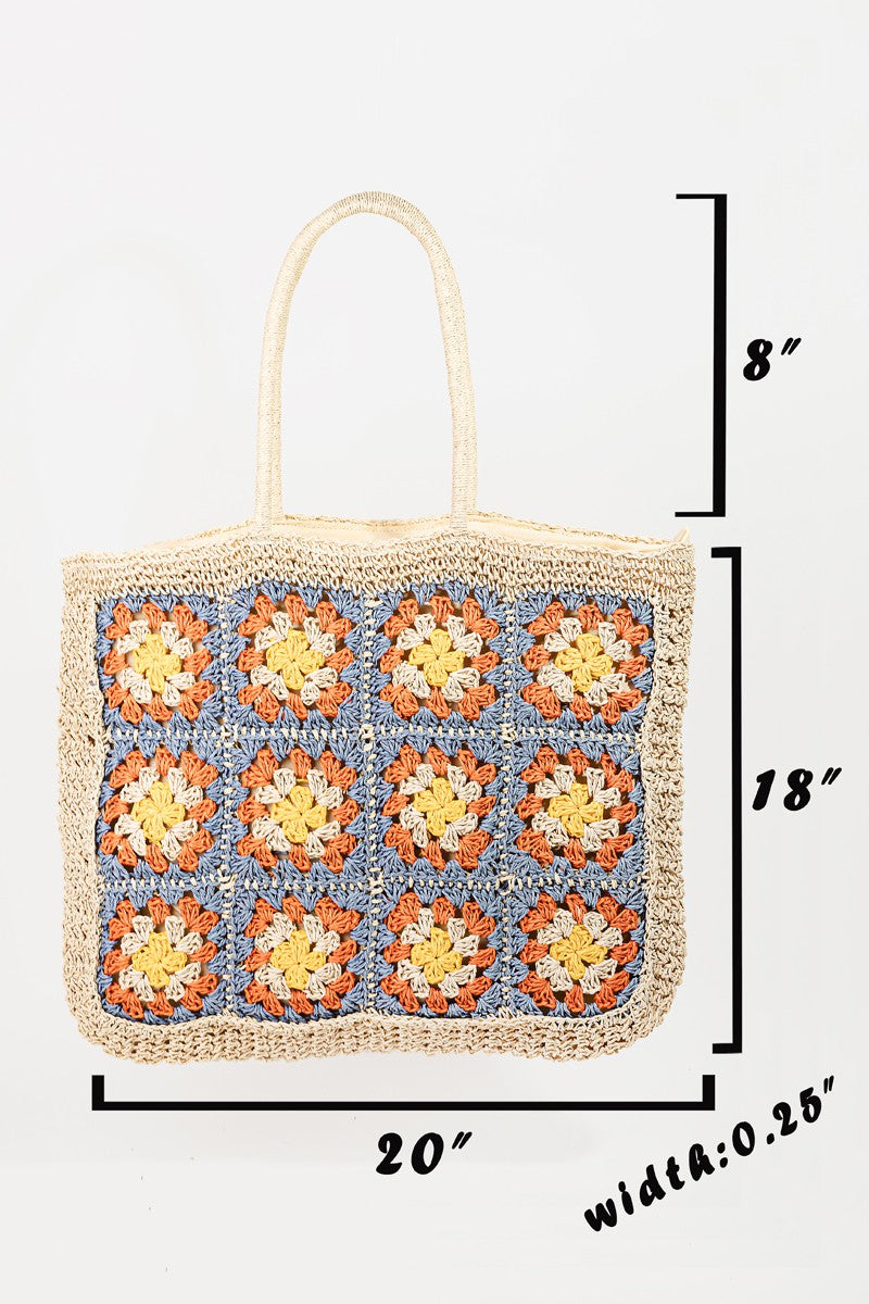 Fame Flower Braided Tote Bag-4