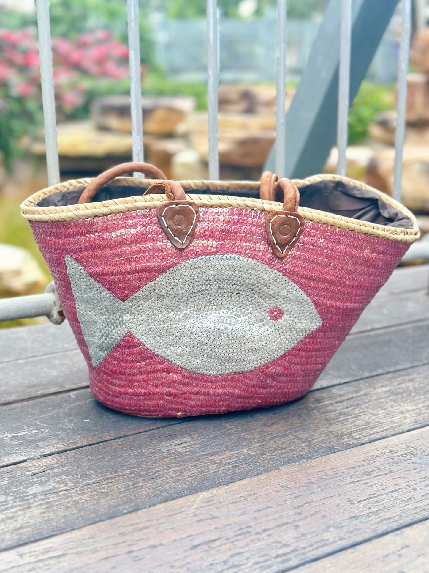 Sequin Plum Silver Moroccan Beach Tote-0