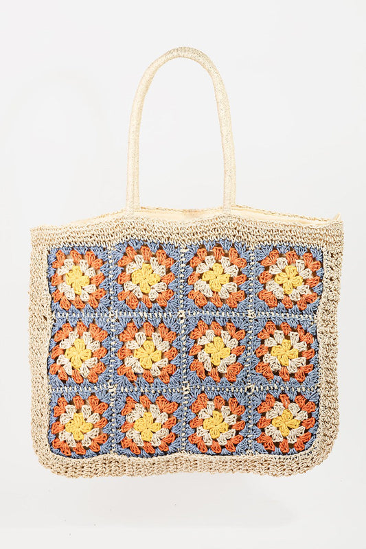 Fame Flower Braided Tote Bag-0