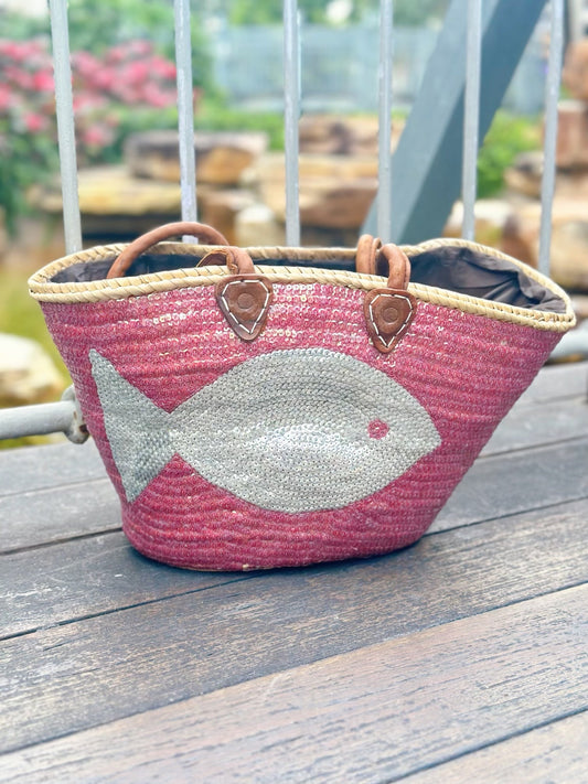 Sequin Plum Silver Moroccan Beach Tote-0